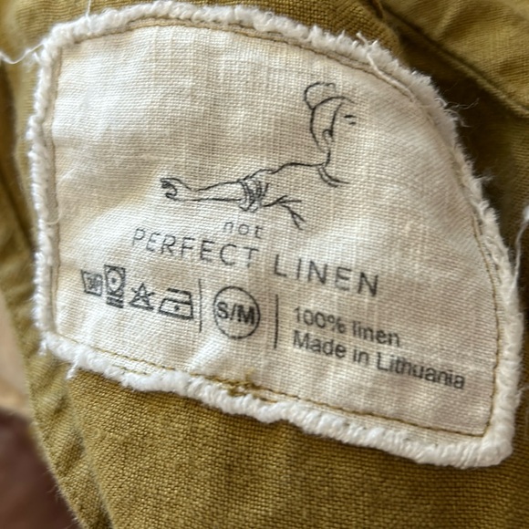 Not perfect linen Margaret wrap jumpsuit S/M - Picture 2 of 3